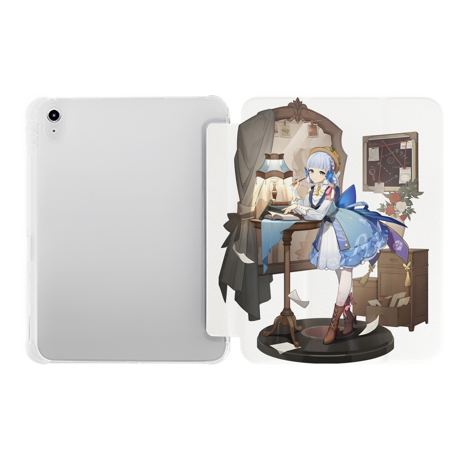 げんし神 神里綾華 神宮寺レン genshin Kamimiya Ren IPad ケース ペン収納付き 三つ折りスタンド PUレザー×シリコン 対応機種9.5/10.5/10.9インチ